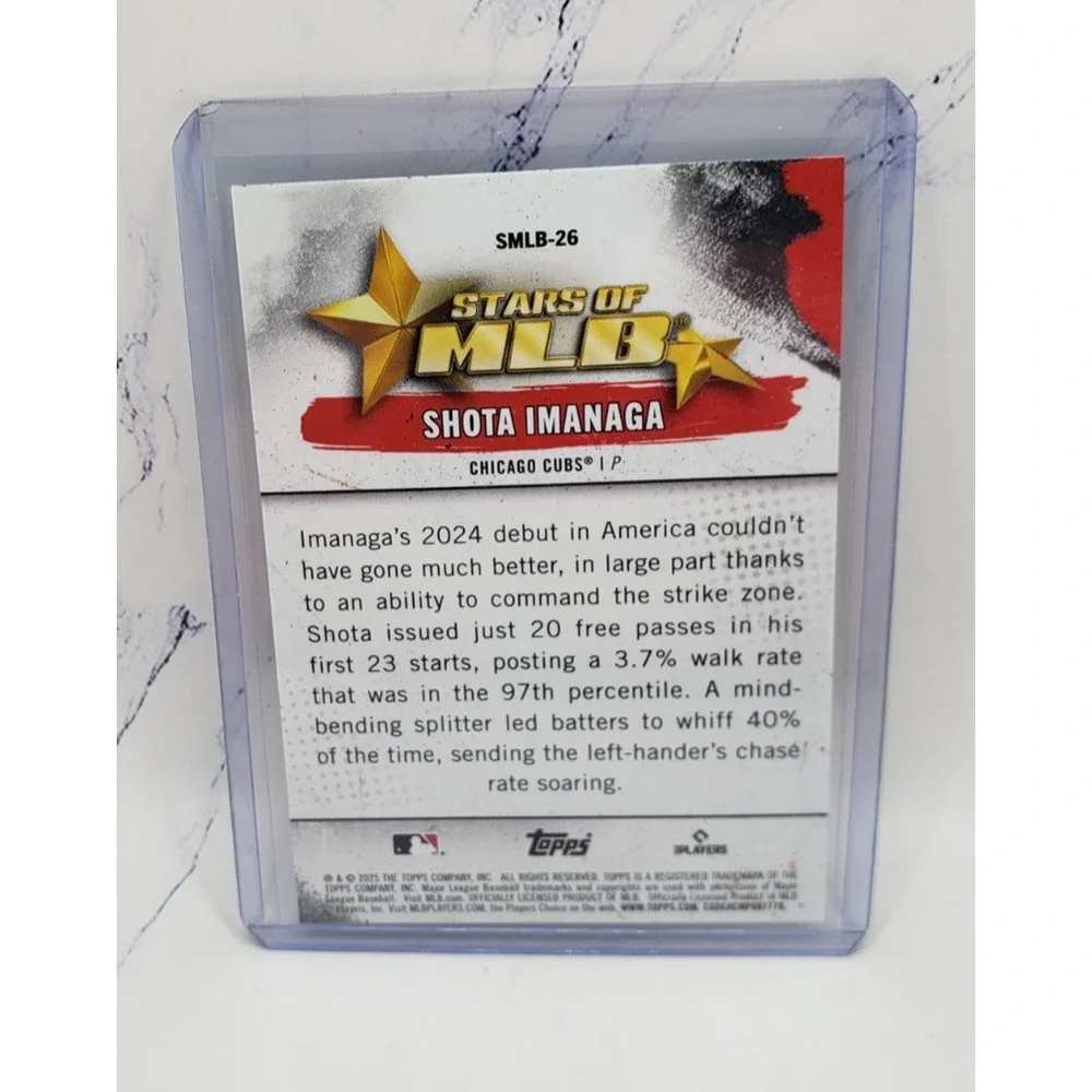 Shota Imanaga 2025 Topps Series 1 Stars of MLB #SMLB-26 Chicago Cubs - Picture 2 of 4